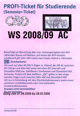 Semesterticket Aachen