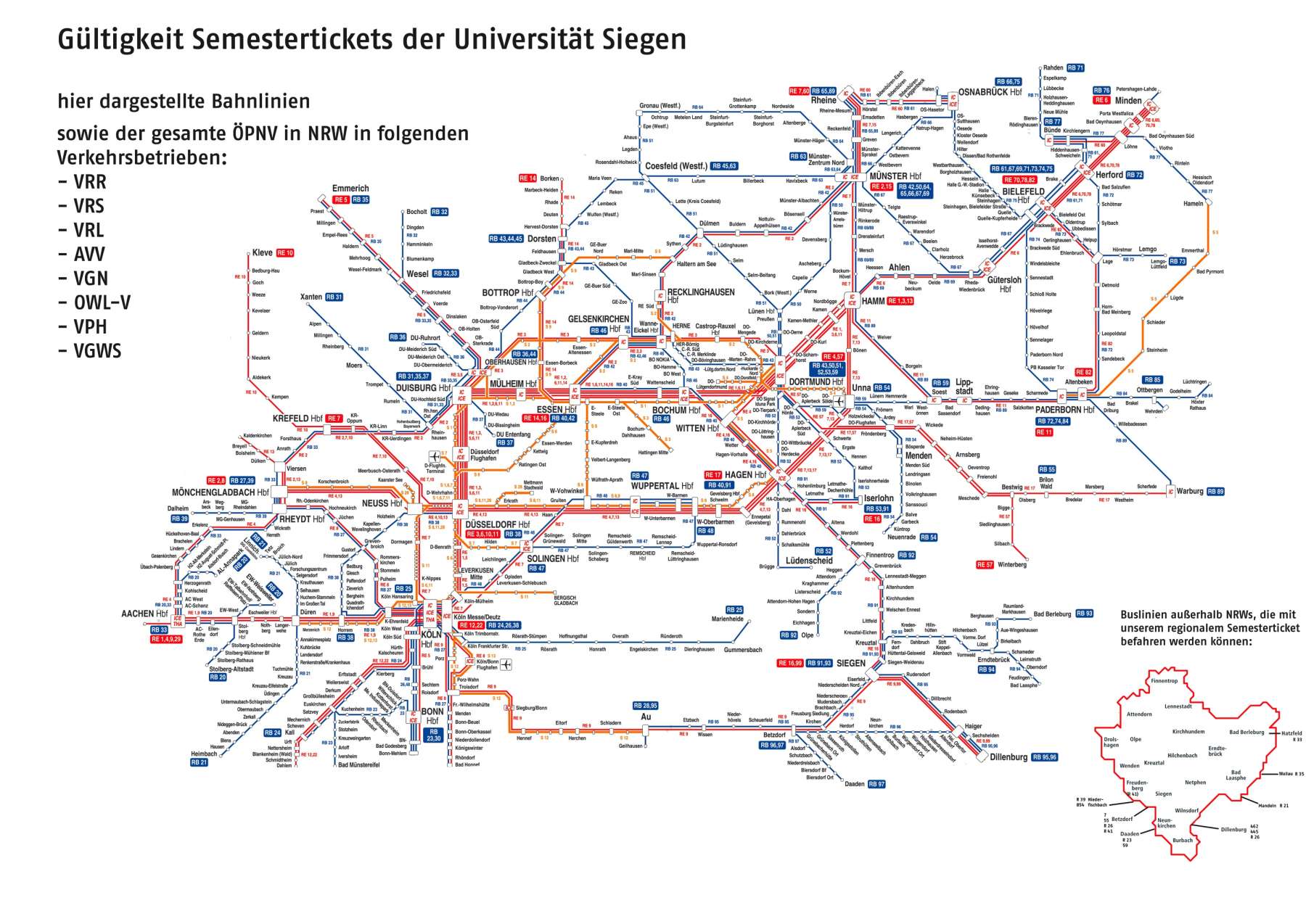 Studenten NRW Ticket